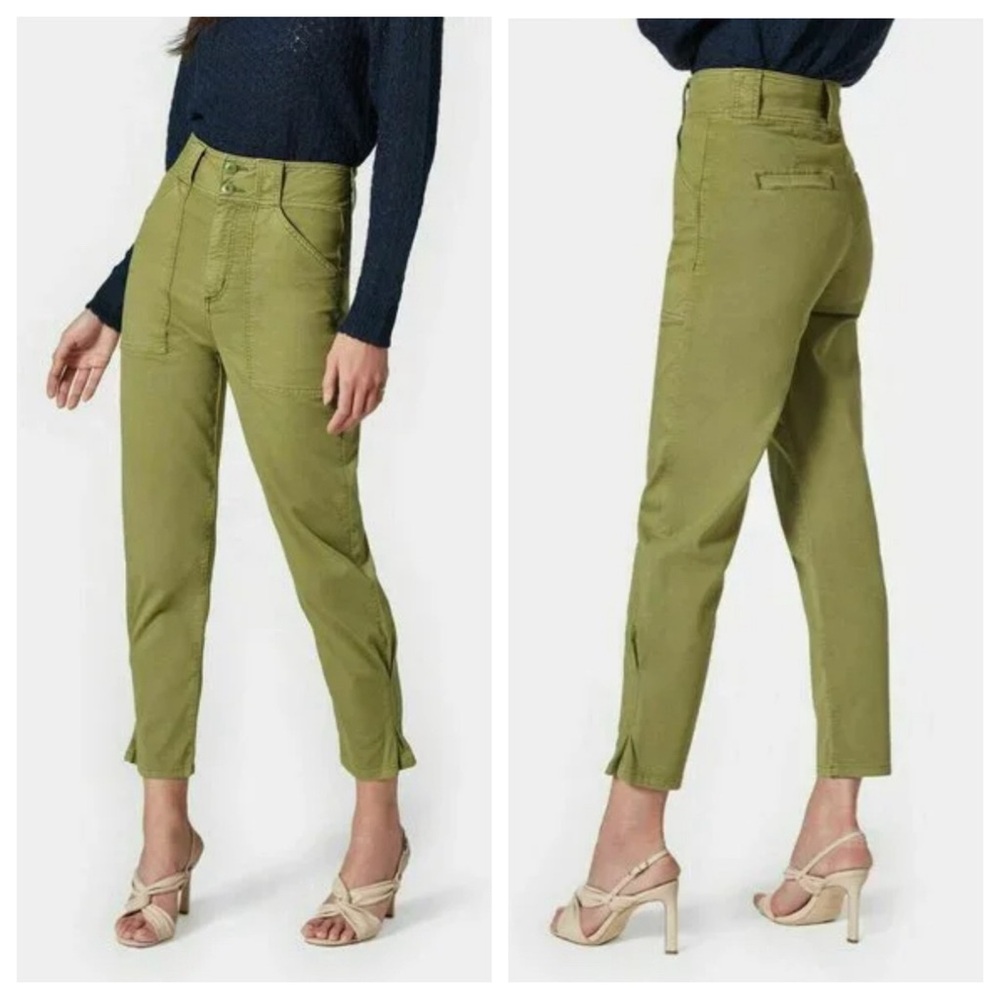 Joie Mirenda High-Rise Straight Crop in Chive